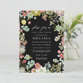カントリーフローラガーデンブライダルシャワー招待状 招待状 (スタンド正面)
