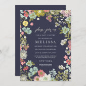 カントリーフローラガーデンベビーシャワー招待状 招待状 (正面/裏面)