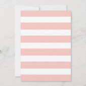 カントリーフローラジンガムピンクブルー結婚ズ 招待状 (裏面)