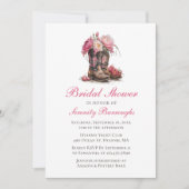 カントリーフローラブライダルシャワーウエスタンカウボーイブーツ 招待状 (正面)