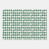 カントリーフローラプレイドファームハウスクリスマス ラッピングペーパーシート (正面3)