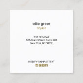 カントリーフローラボホブティックスタイリスト スクエア名刺 (裏面)