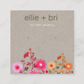 カントリーフローラボーホクラフトスタッドイヤリングディスプレイ スクエア名刺 (正面)