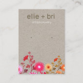 カントリーフローラボーホクラフトスタッドイヤリングディスプレイ 名刺 (正面)