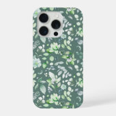 カントリーフローラル セージグリーン iPhoneケース (裏面)