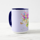 カントリーフローラ散水缶モノグラムパープル マグカップ (正面左)