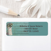 カントリーフローラ納屋の木の結婚素朴 ラベル (インサイチュ)