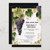 カントリーブドウ畑ブドウつる植物温室牙 招待状 (正面/裏面)