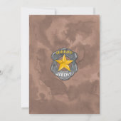 カントリーブラウンカウボーイウォーターカラー誕生日 招待状 (裏面)