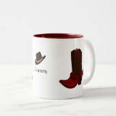 カントリーブラウンハット&ブーツ ツートーンマグカップ (正面右)