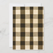 カントリーブラックセピアチェック結婚式招待状 招待状 (裏面)