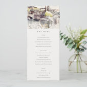 カントリーブリッジリバーサイドウォーター結婚カラーのメニュー 招待状 (スタンド正面)