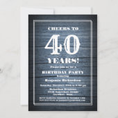 カントリーブルーウッド40th誕生日パーティー 招待状 (正面)