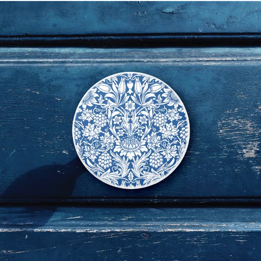 カントリーブルーサンフラワーブドウWilliam Morris セラミックノブ