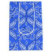 カントリーブルーペイズリーパターン中抱き枕 ミディアムペーパーバッグ (裏面)