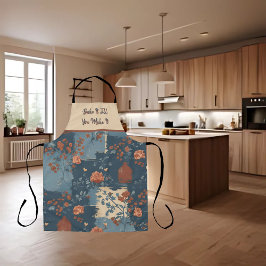 カントリーブルーラストファームハウス素朴カスタマイズ可能 エプロン