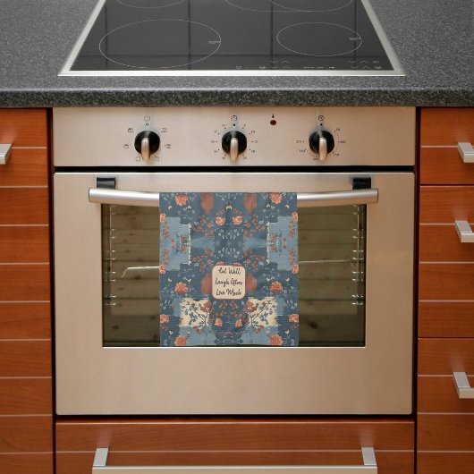 カントリーブルーラストファームハウス素朴カスタマイズ可能 キッチンタオル