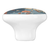 カントリーブルーラストファームハウス素朴ショート セラミックノブ (側面)