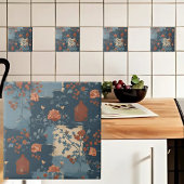 カントリーブルーラストファームハウス素朴ショート タイル