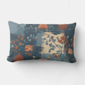 カントリーブルーラストファームハウス素朴トリプルロッカー ランバークッション (正面)