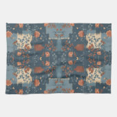 カントリーブルーラストファームハ素朴ウス キッチンタオル (横)