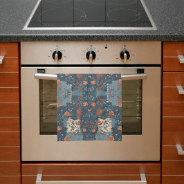 カントリーブルーラストファームハ素朴ウス キッチンタオル