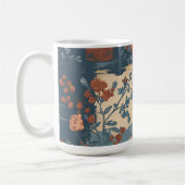 カントリーブルーラストファームハ素朴ウス コーヒーマグカップ (左)