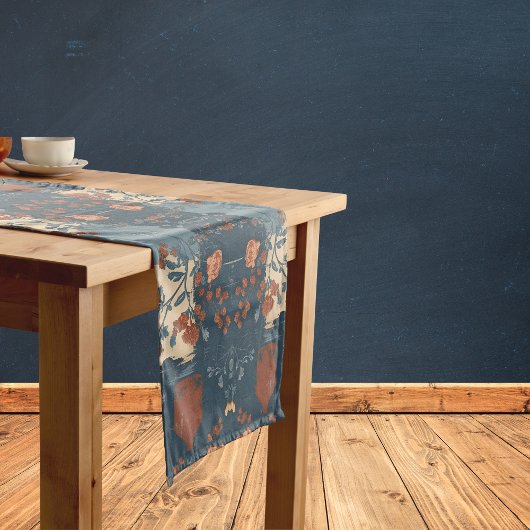 カントリーブルーラストファームハ素朴ウス ショートテーブルランナー