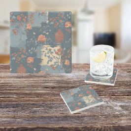 カントリーブルーラストファームハ素朴ウス ストーンコースター