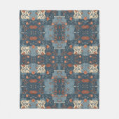 カントリーブルーラストファームハ素朴ウス フリースブランケット (正面)