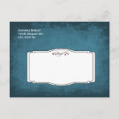 カントリーブルー素朴スワーズブライダルシャワーポストカード インビテーションポストカード (裏面)