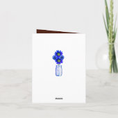 カントリーブルー素朴メイソンジャースサンキューカード サンキューカード (裏面)