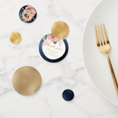 カントリーブルー赤面ピンクローズネイビー金ゴールドサンキュー コンフェッティ (グループ)