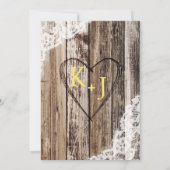 カントリーブーケウッドレース素朴誕生日 招待状 (裏面)