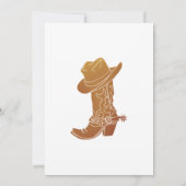 カントリーブーツと帽子のシルエット 招待状 (裏面)