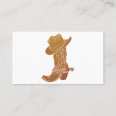 カントリーブーツと帽子シルエット 名刺 (裏面)