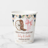 カントリーブーツまたはボウズ性別が紙カップを明らかにする 紙コップ (裏面)