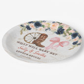 カントリーブーツまたはボウズ性別リビール紙プレート ペーパープレート (アングル)