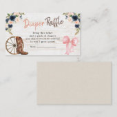 カントリーブーツまたは船首性別おむつラッフルを明らかにする エンクロージャーカード (正面/裏面)