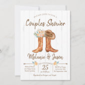 カントリーブーツカップルズコエドブライダルシャワー 招待状