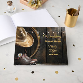 カントリーブーツハットバーンウッドズ結婚ゲストブック ゲストブック