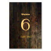 カントリーブーツハットバーンウッド結婚ズ テーブルナンバー (裏面)