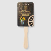 カントリーブーツハットバーンウッド結婚式 プログラム ハンドファン (正面)