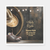 カントリーブーツハット、バーンウッド結婚ズ紙ナプキンス スタンダードランチョンナプキン (正面)