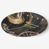 カントリーブーツハット、バーンウッド結婚ズ ペーパープレート (アングル)