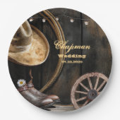 カントリーブーツハット、バーンウッド結婚ズ ペーパープレート (正面)