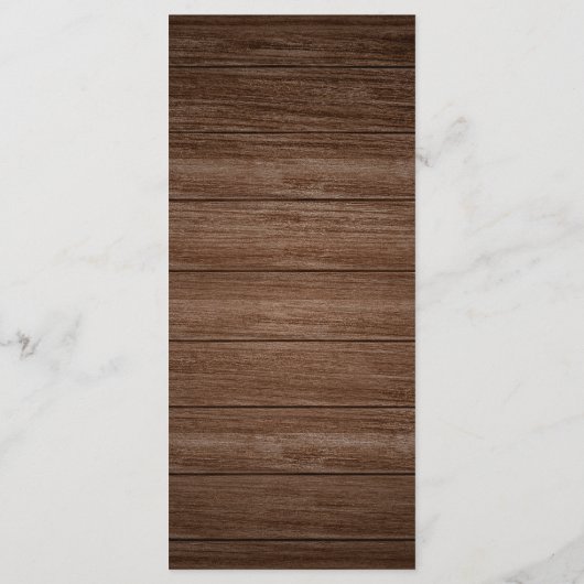 カントリーブーツ素朴女性のカーボーイフローラ誕生日メニュー メニュー (裏面)