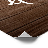 カントリーブーツ素朴女性のカーボーイ誕生日カードギフト ポスター (角)