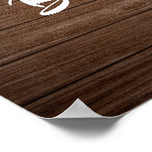 カントリーブーツ素朴女性のカーボーイ誕生日ゲストブック ポスター (角)