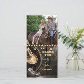 カントリーブーツ ハット & バーンワッド フォト サンクス カード (スタンド正面)